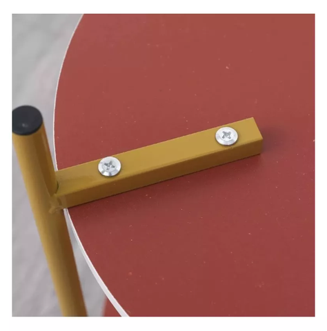 Mesa Centro Mesa Auxiliar Decorativa Mesa Madera 2 Niveles-5