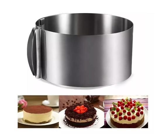 Molde De Torta Moldes Para Tortas Anillo Redondo Ajustable-1