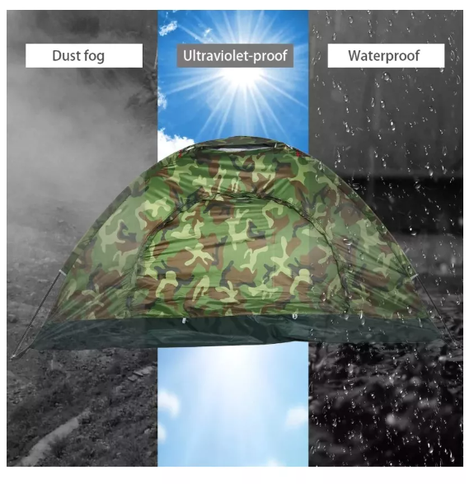 Carpa Camuflaje 3 Personas Camping Verano Camuflaje-4