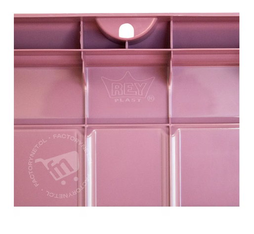 Baul Caja Almacenamiento Organizadora Megaforte 90l Ruedas Rosa-4