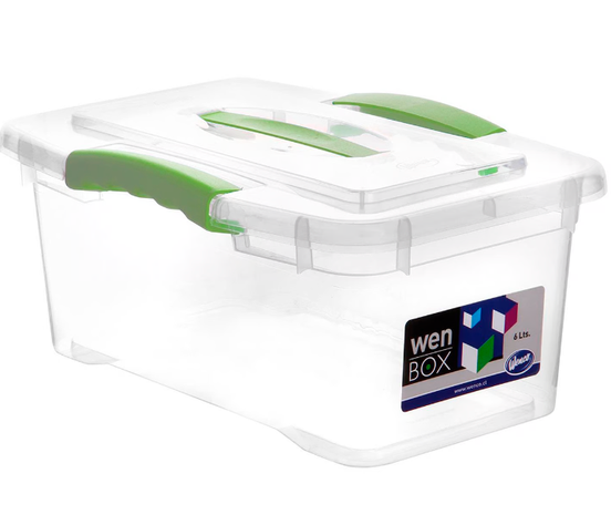 Caja Organizadora Wenco Con Tapa Y Manilla 6 Lts-0