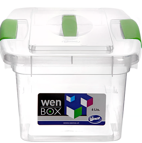 Caja Organizadora Wenco Con Tapa Y Manilla 6 Lts-1