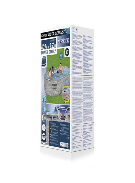 Piscina Estructural Oval Vista, 4.27m x 2.50m x 1.00m, CAP. 7.250 Lts; Bestway-6