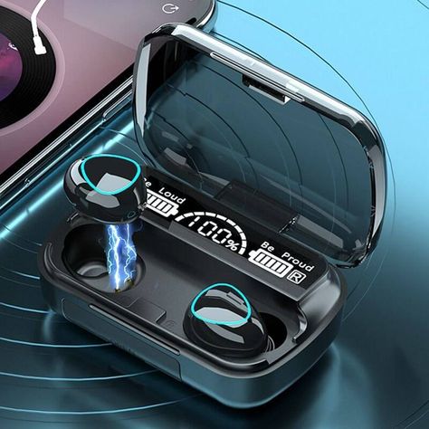 Audifonos bluetooth Negro con pantalla digital-2