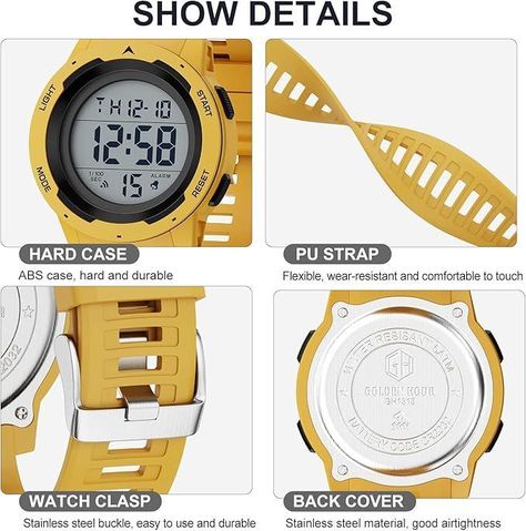 Reloj Digital Sport Y Casual Hombre Y Mujer Con Luz Y Alarma-3
