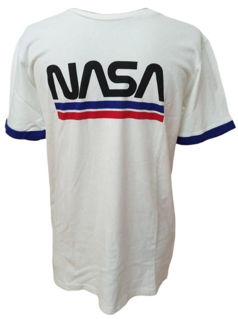 Polera Nasa, talla M, diseño Letras y franjas-0