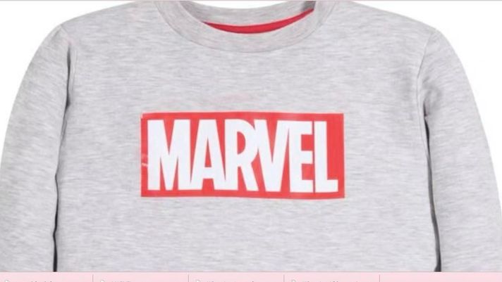 Poleron Marvel Letras Talla 8-1