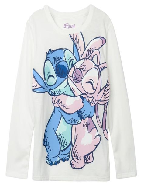 Polera Stitch Manga Larga Talla 10 Disney-0