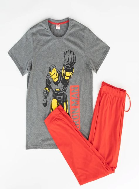 Pijama algodon Iron Man Marvel Tallas adulto-0