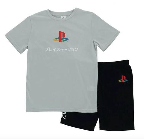 Playstation pijama gris con negro verano-0