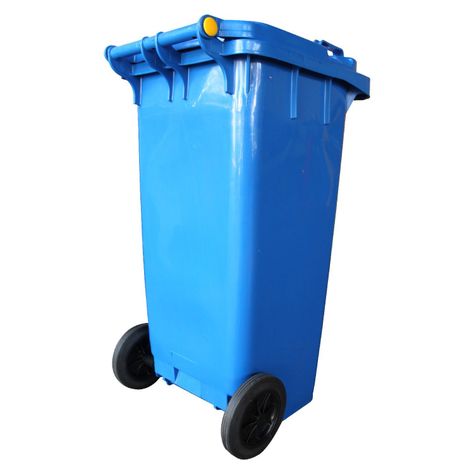 Contenedor Basurero 120 Lts Azul con Tapa/rueda-2