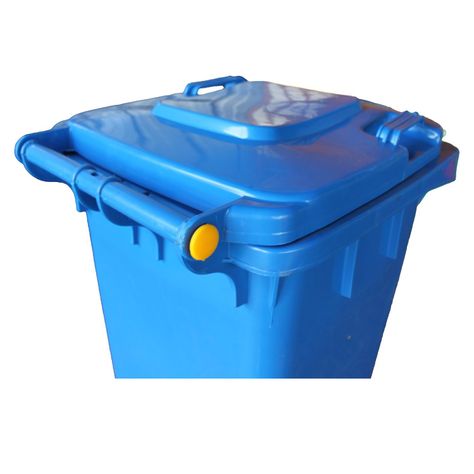 Contenedor Basurero 120 Lts Azul con Tapa/rueda-5