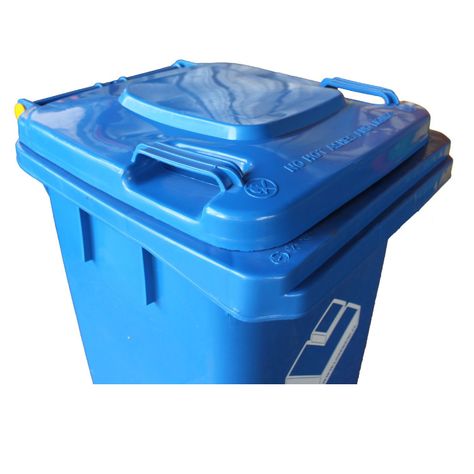 Contenedor Basurero 120 Lts Azul con Tapa/rueda-7