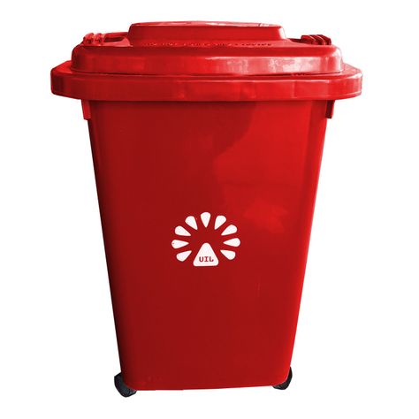 Basurero frankfurt 50lt c/tapa rojo lorenzini-0