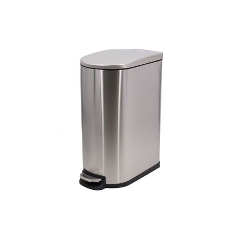 Basurero con pedal side 40Lt Acero Inox-0