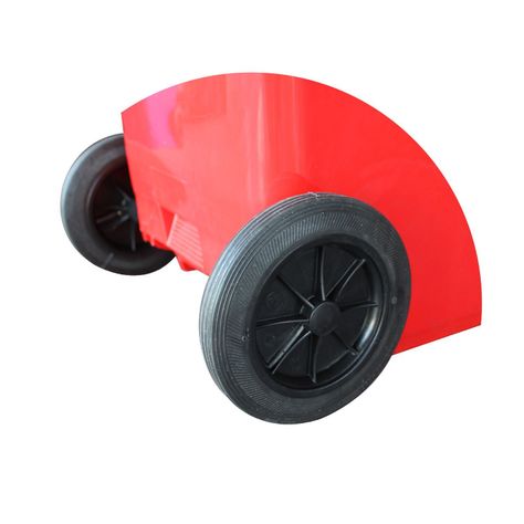 Contenedor Basurero 120 Lts Rojo con Tapa/rueda-4