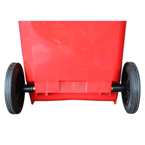 Contenedor Basurero 120 Lts Rojo con Tapa/rueda-7