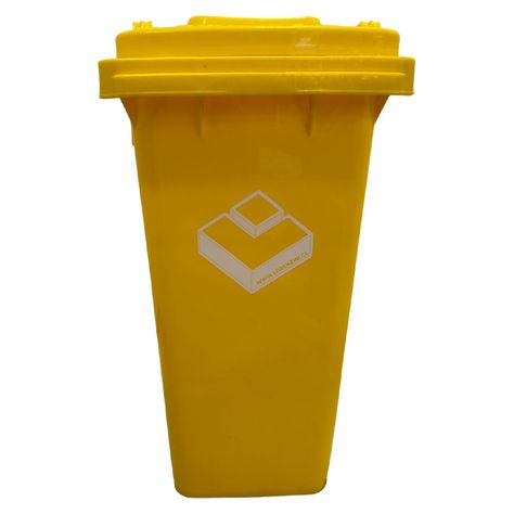 Contenedor Basurero 120 Lts Amarillo con Tapa/rueda-1