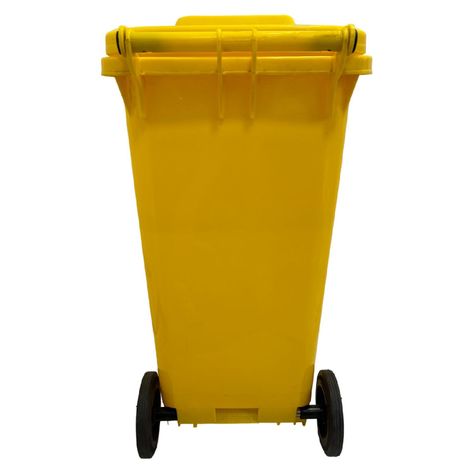 Contenedor Basurero 120 Lts Amarillo con Tapa/rueda-4
