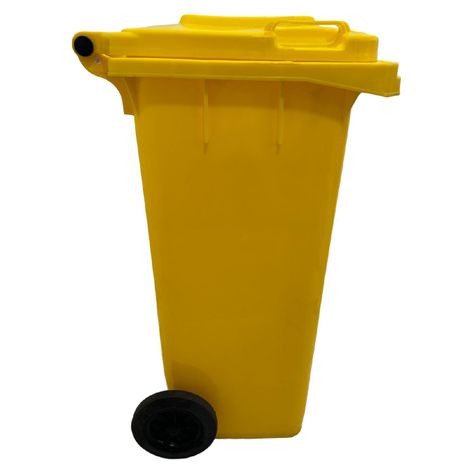 Contenedor Basurero 120 Lts Amarillo con Tapa/rueda-5