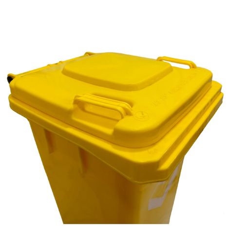Contenedor Basurero 120 Lts Amarillo con Tapa/rueda-6