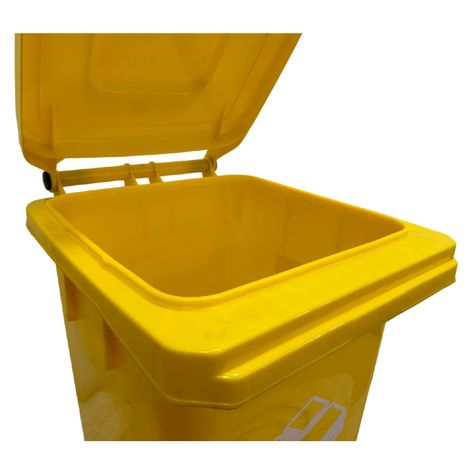 Contenedor Basurero 120 Lts Amarillo con Tapa/rueda-7