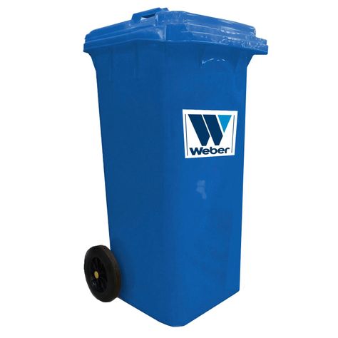 Basurero weber 120 lt azul-0