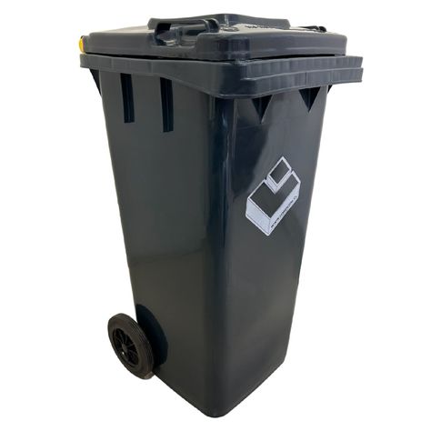 Contenedor Basurero 120 Lts Gris con Tapa/rueda-0