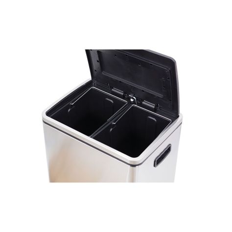 Basurero Acero Inox con pedal 2x20 L-2