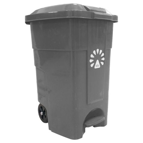 Basurero  50lt gris c/pedal lorenzini-0