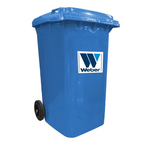 Basurero weber 240 lt azul-0