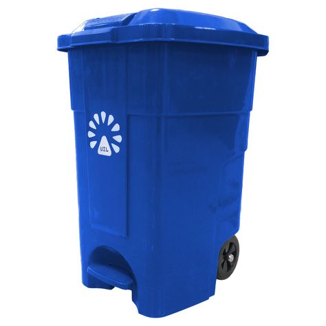 Basurero  50lt azul c/pedal lorenzini-1