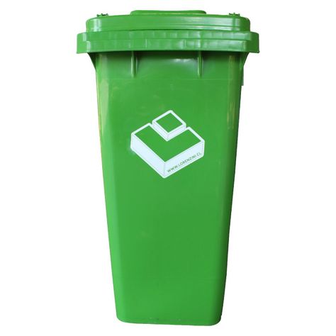Contenedor Basurero 120 Lts Verde con Tapa/rueda-1