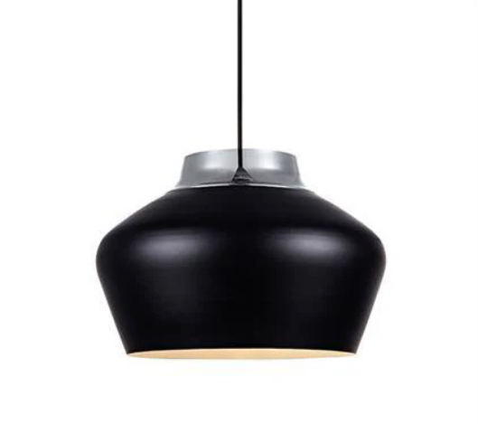 LAMPARA COLGANTE METALICA NEGRA E27 1X60W-0