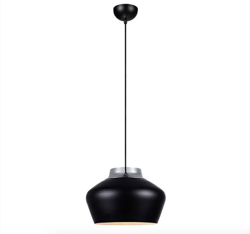 LAMPARA COLGANTE METALICA NEGRA E27 1X60W-1
