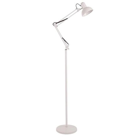 LAMPARA DE PIE METÁLICA BLANCA 1X60W E27-0