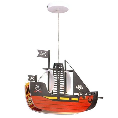 LAMPARA COLGAR INFANTIL BARCO PIRATA E27 1X40W-1