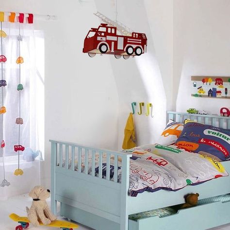 LAMPARA COLGAR INFANTIL CARRO BOMBA E27 1X40W-1