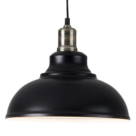 LAMPARA DE COLGAR VINTAGE NEGRA E27 1X60W-0