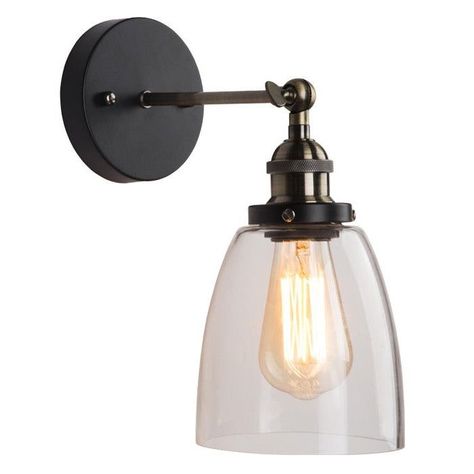LAMPARA APLIQUE VINTAGE VIDRIO E27 1X60W-0