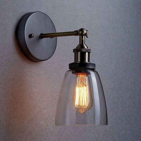 LAMPARA APLIQUE VINTAGE VIDRIO E27 1X60W-1