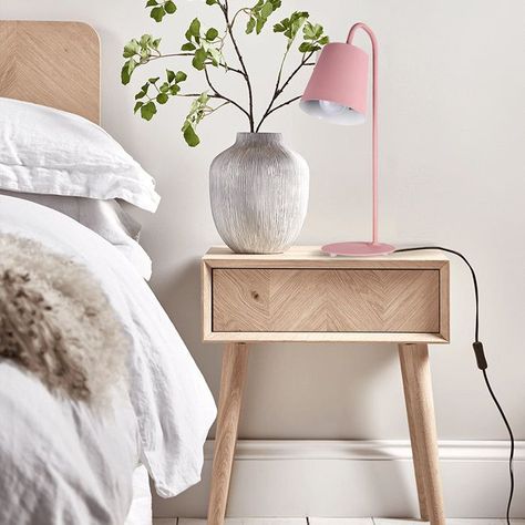 LÁMPARA SOBREMESA METÁLICA ROSA E27 1X40W-1