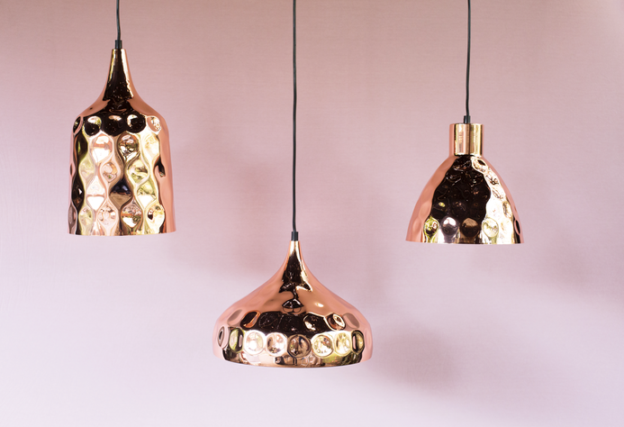 LAMPARA COLGANTE CAMPANA COPPER E27 1X60W-1