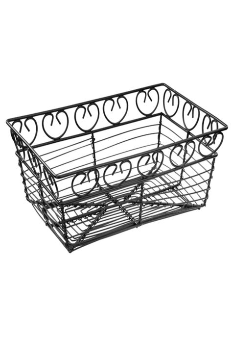 CANASTO DESAYUNO/FRUTAS RECTANGULAR NEGRO 23X15X8 CM WINCO -0