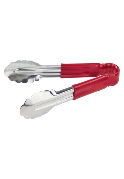 TENAZA INOXIDABLE MANGO ROJO 23 CM WINCO-0
