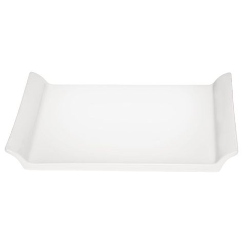 SET DE 12 PLATOS TIPO  BANDEJA SUSHI DE PORCELANA BLANCOS 28 CM STAR-1
