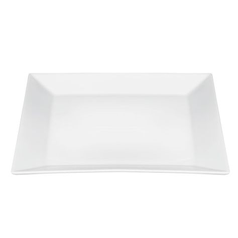 PLATO BAJO CUADRADO BLANCO 27 CM STAR-1