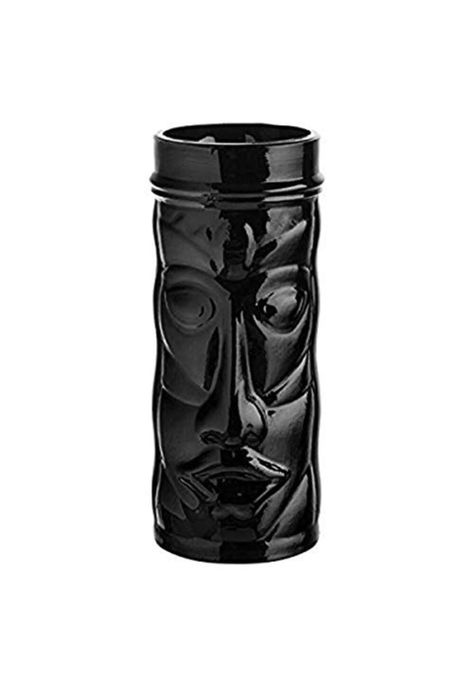 SET DE 12  VASOS  VIDRIO ALTO TAHITI  NEGRO 450CC-0