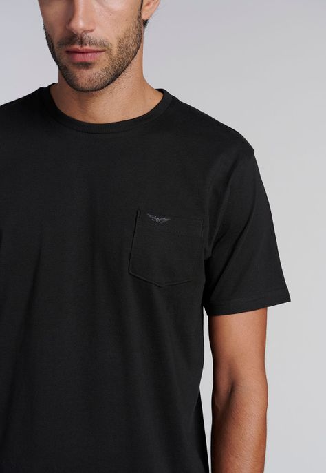 Polera Bolsillo Houston Black-2