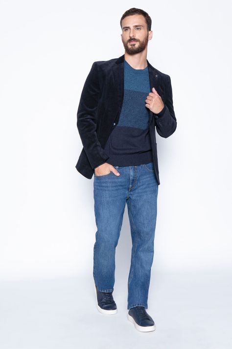Blazer Corduroy Sport Fj Navy-3